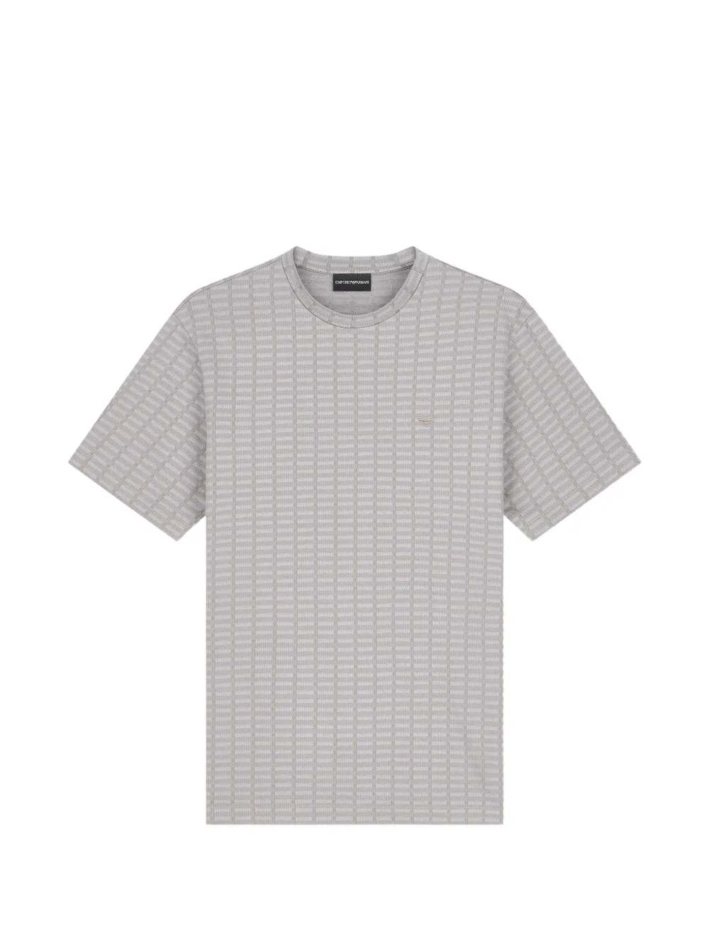 Emporio Armani jersey jacquard knit-effect T-shirt - Grigio