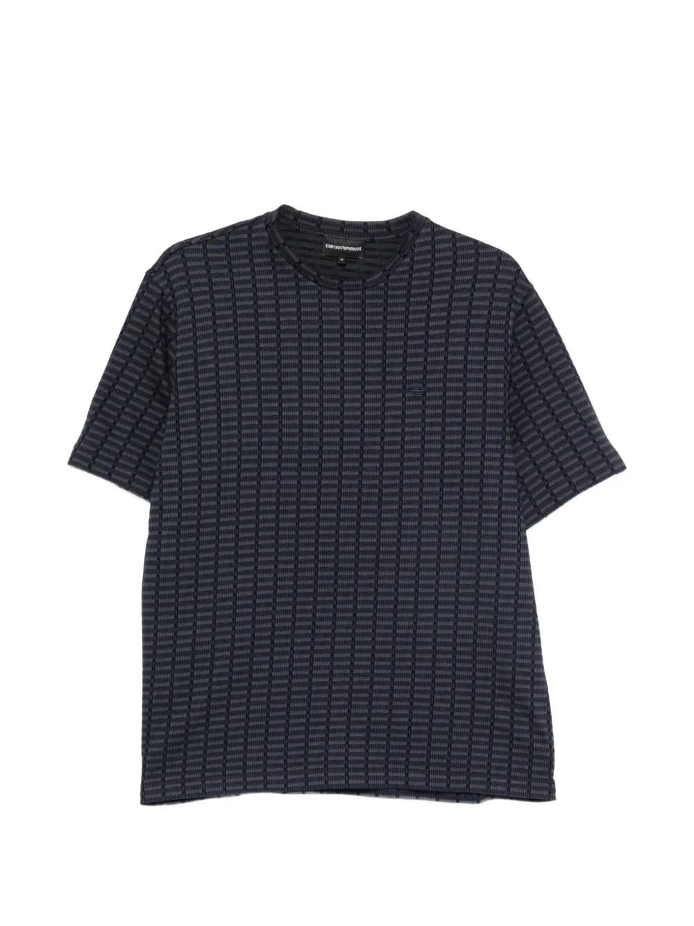 Emporio Armani geometric-pattern T-shirt Blauw