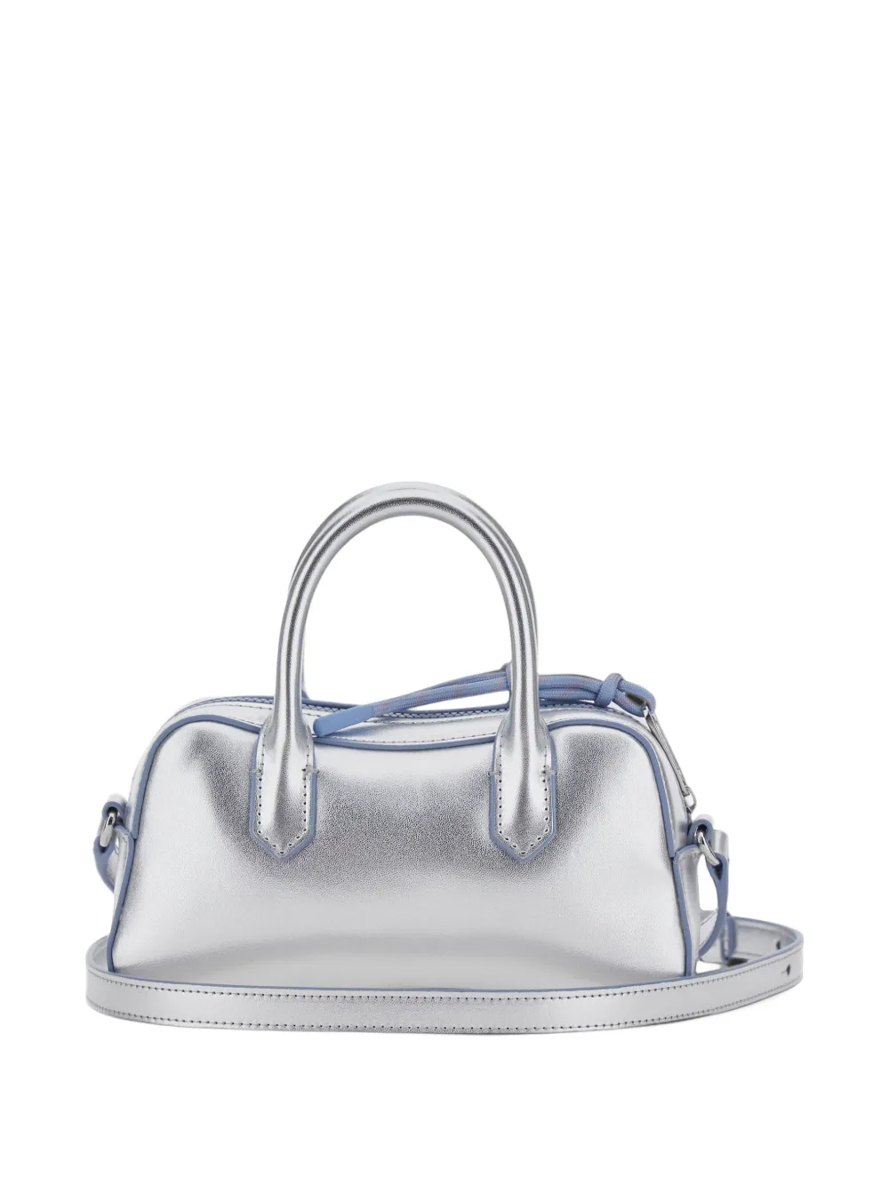 Emporio Armani Kids logo-patch bowling bag Zilver