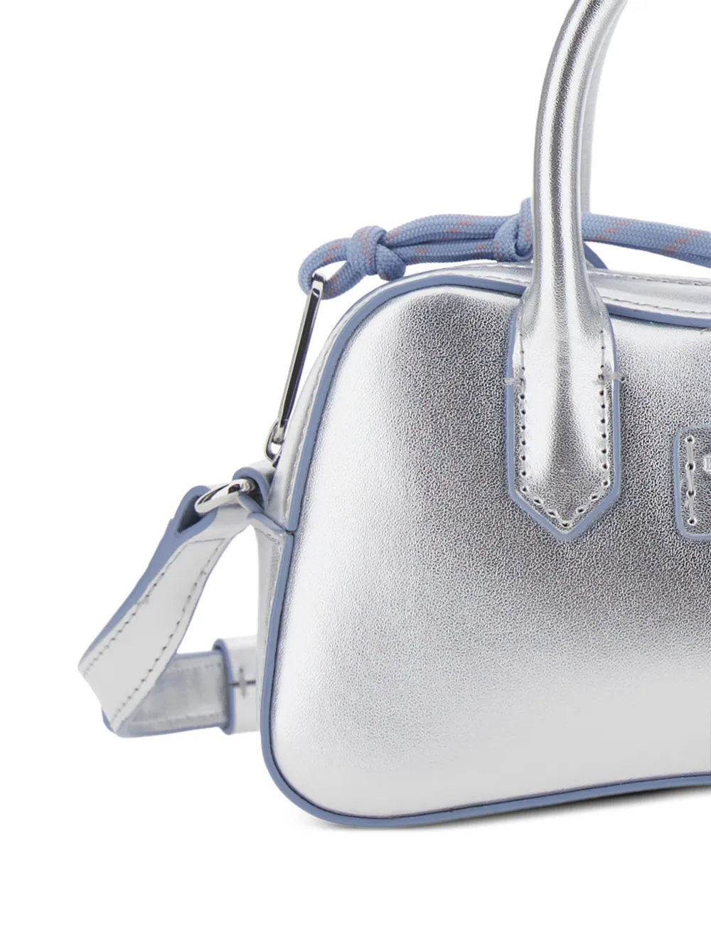 Emporio Armani Kids logo-patch bowling bag Zilver