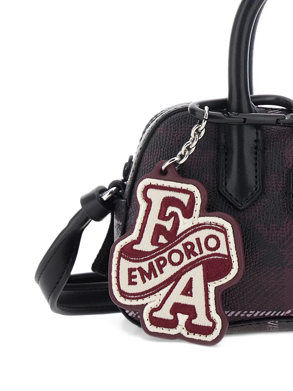 Emporio Armani Kids check-pattern logo-patch tote bag Paars