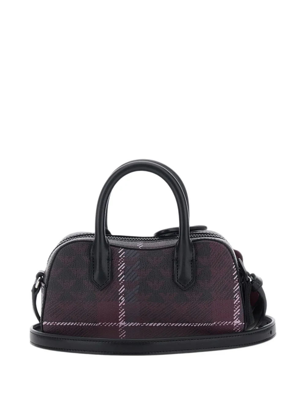 Emporio Armani Kids check-pattern logo-patch tote bag Paars