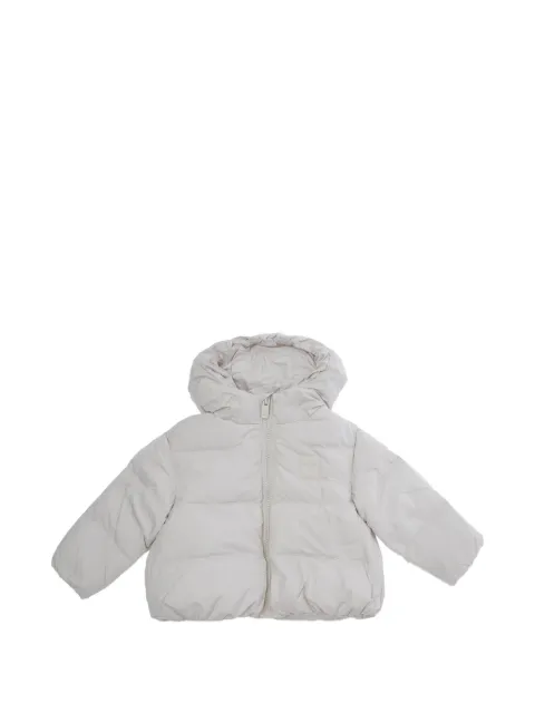 Emporio Armani Kids chamarra capitonada con parche del logo