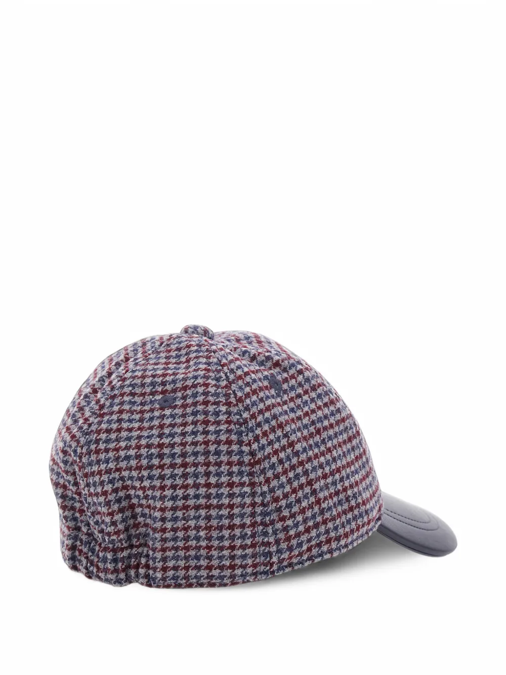 Emporio Armani Kids houndstooth-patterned logo-patch baseball cap Blauw