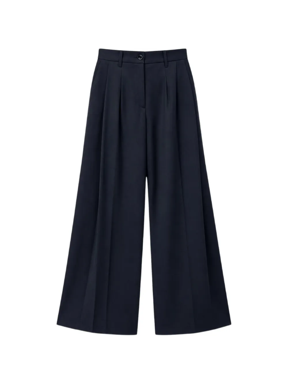 Nine In The Morning pleated wide-leg trousers Blauw