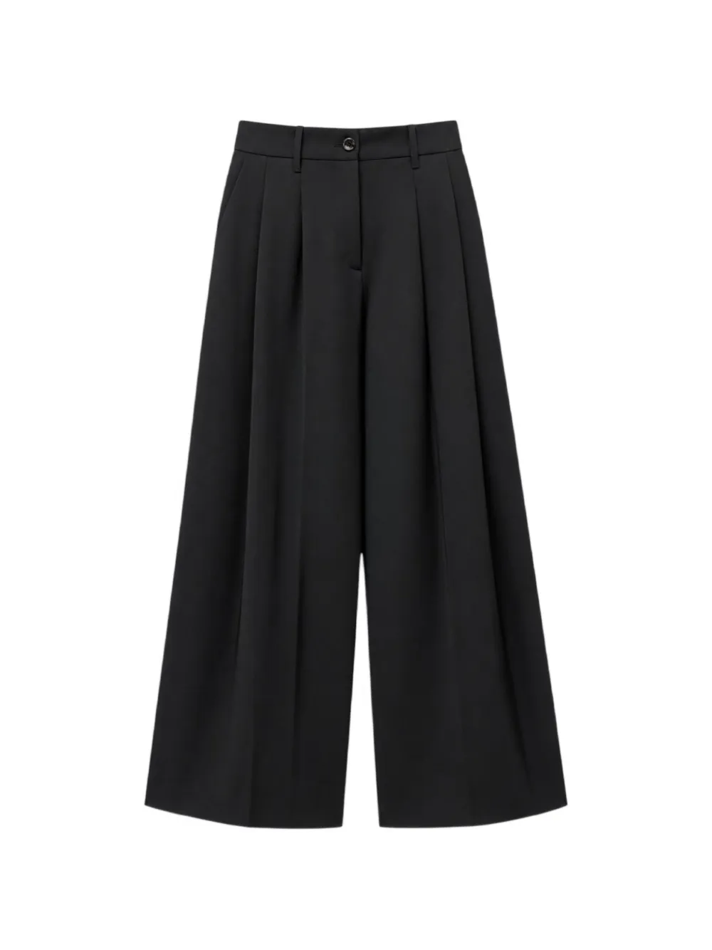 Nine In The Morning pleated wide-leg trousers Zwart