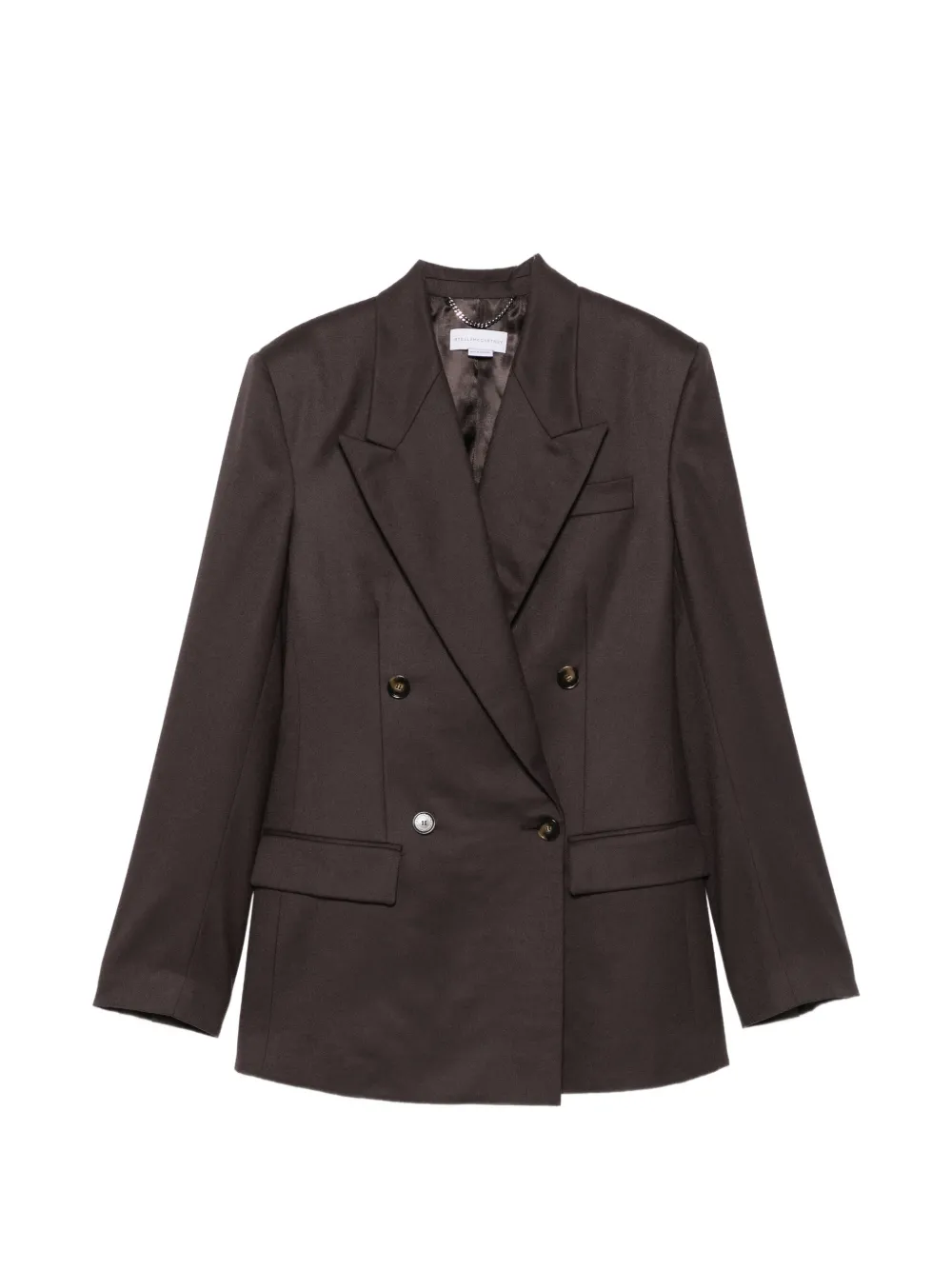 Stella McCartney double-breasted peak-lapel blazer - Brown