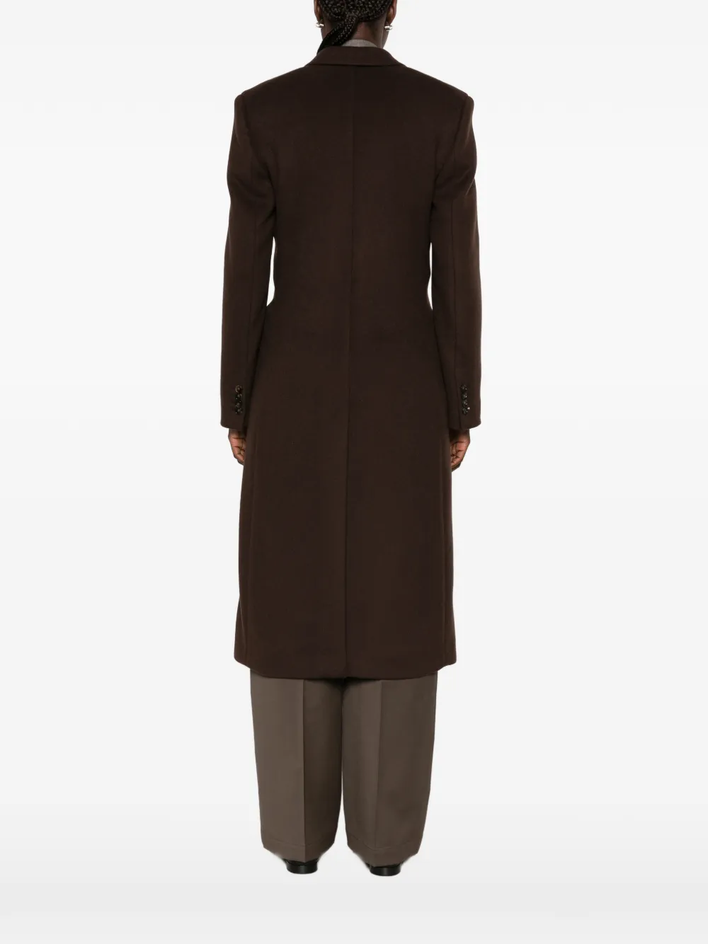 Stella McCartney double-breasted peaked-lapel coat Bruin