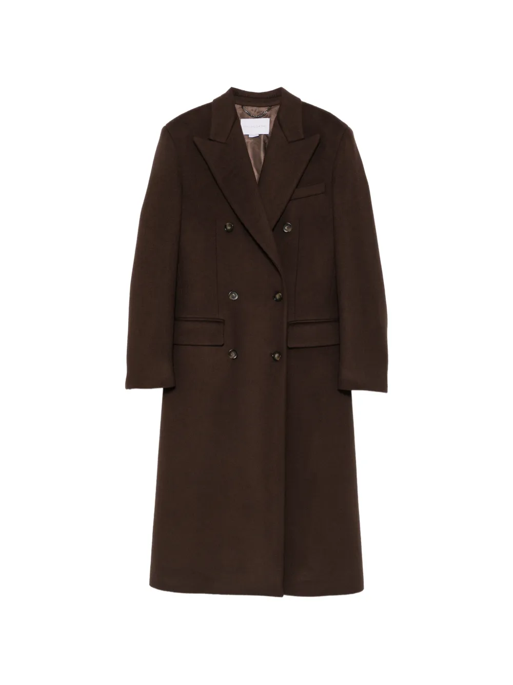 Stella McCartney double-breasted peaked-lapel coat - Brown