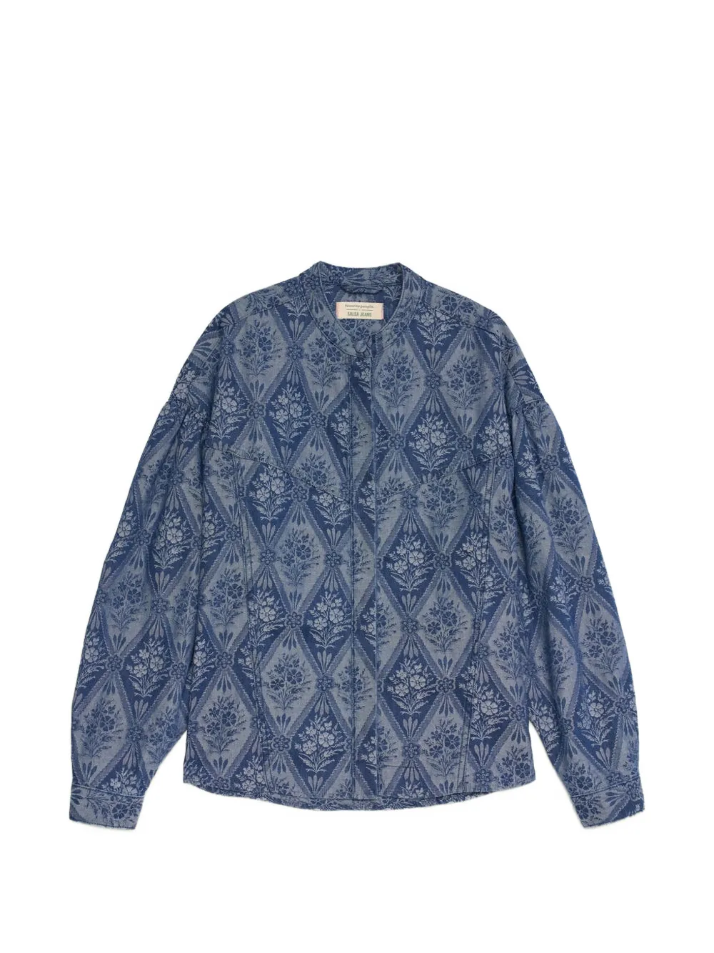 Favorite People X Salsa Jeans Jacquard Shirt In Blue
