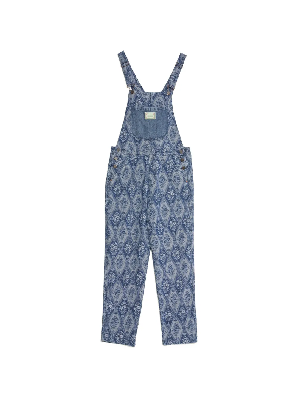 Favorite People X Salsa Jeans Jacquard-print Jumpsuit In Blue