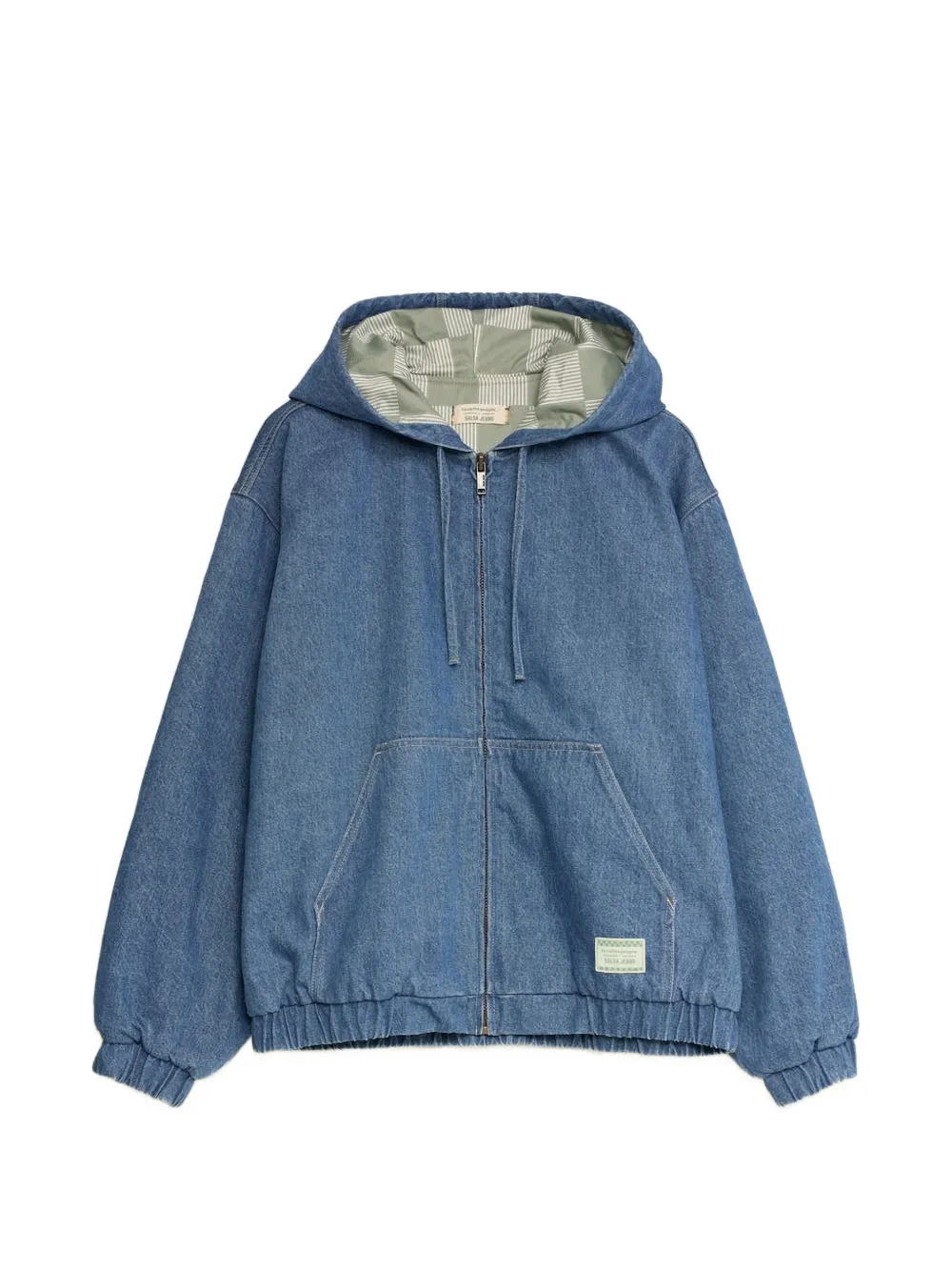 Favorite People x Salsa Jeans hooded zip-up denim jacket - Blau