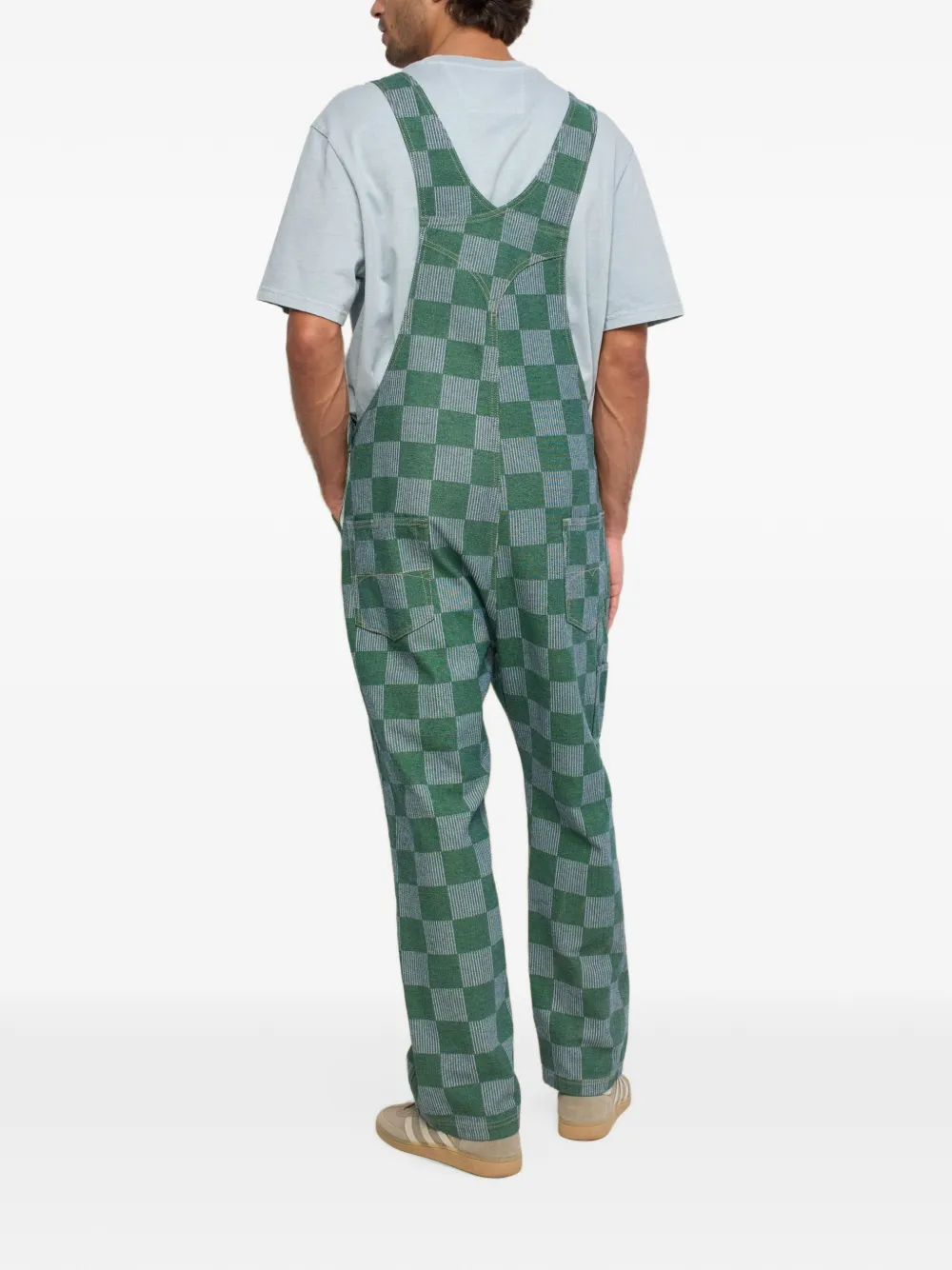 Favorite People x Salsa Jeans check-print dungarees Groen