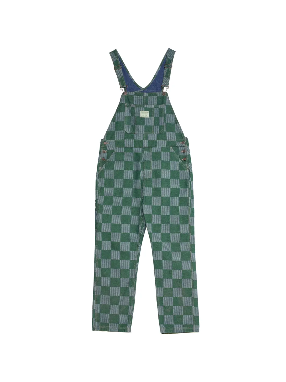 Favorite People x Salsa Jeans check-print dungarees Groen