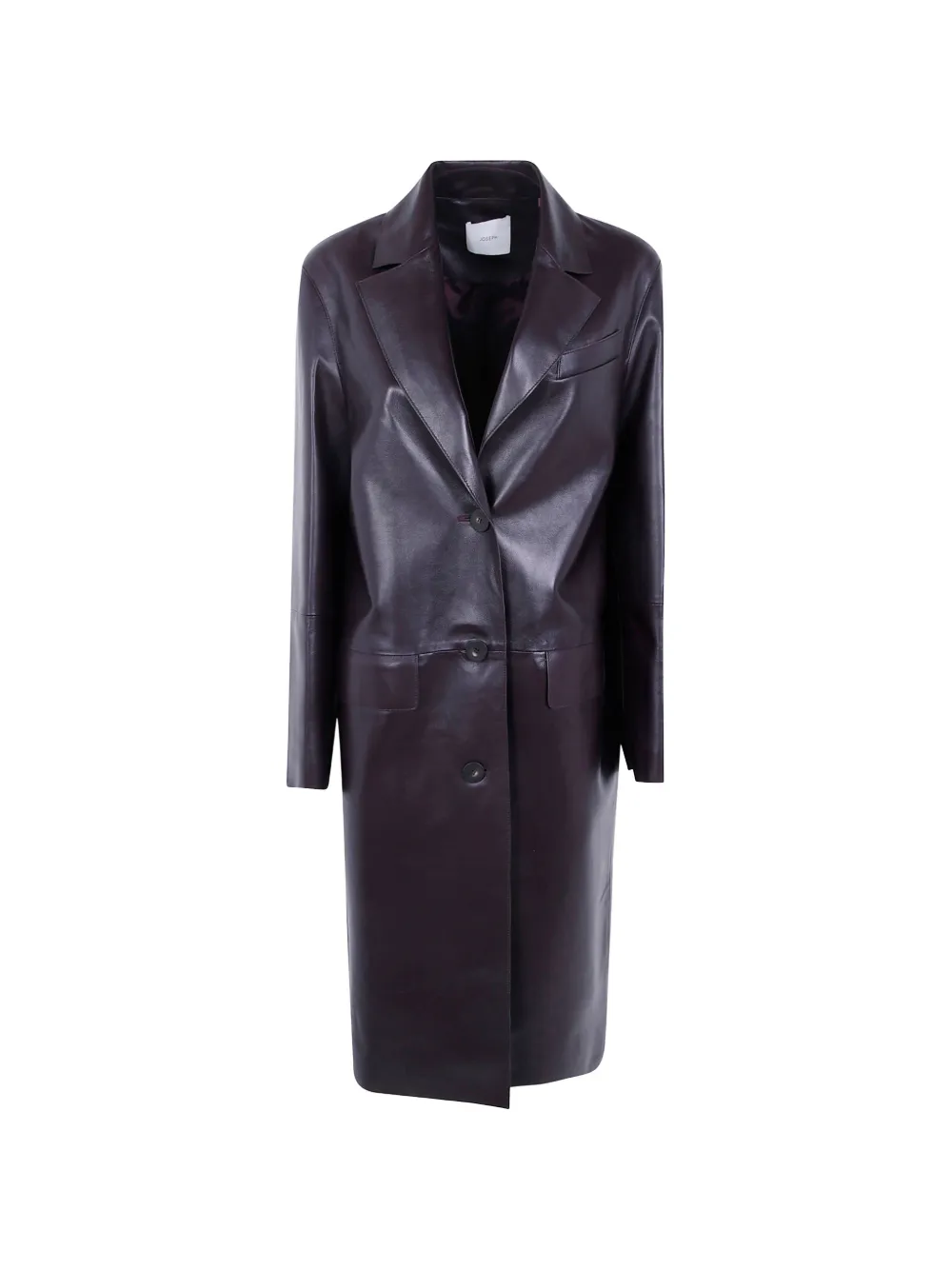 JOSEPH Vittoria single-breasted leather coat - Braun