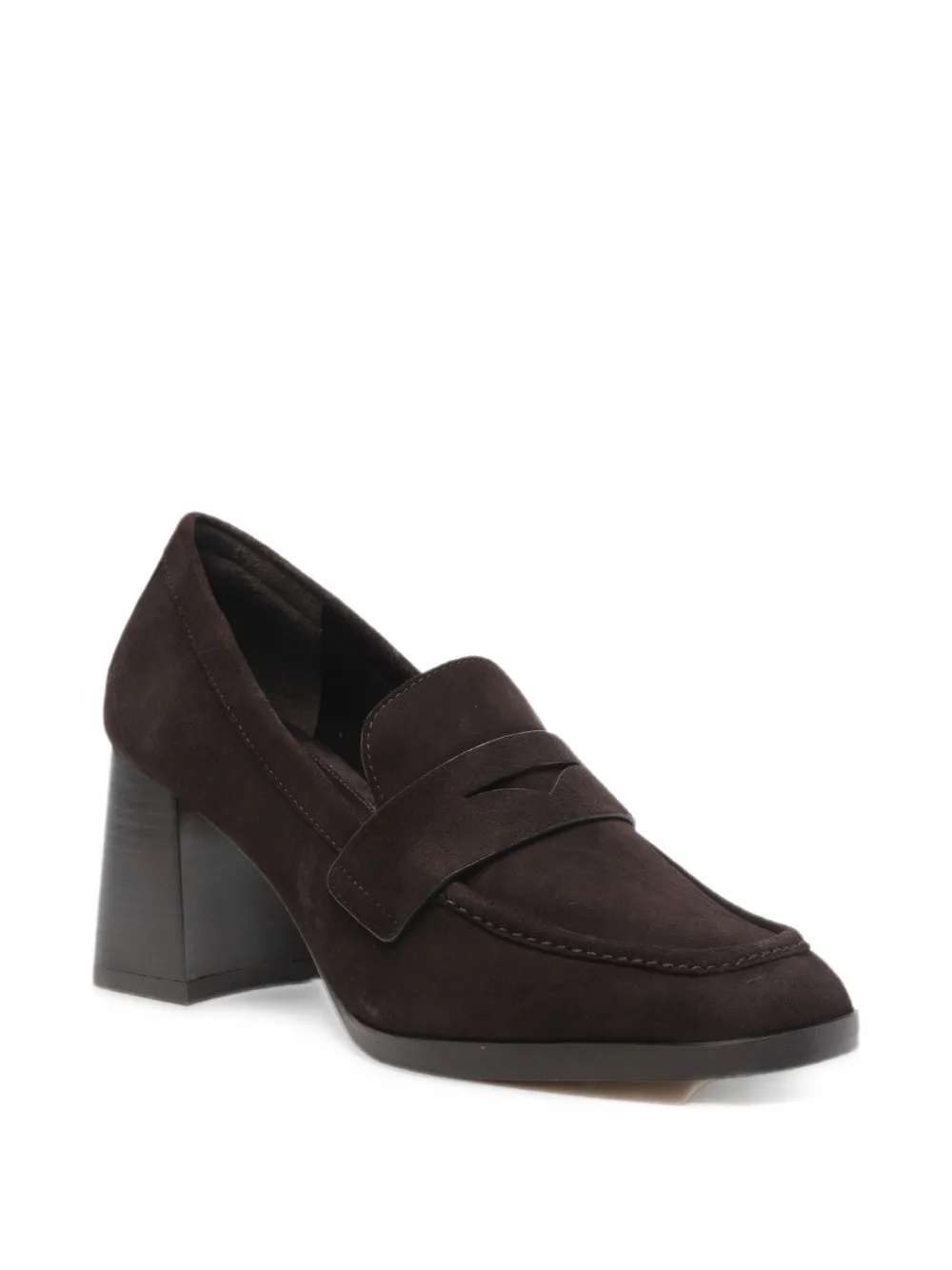 Stuart Weitzman Vera block-heel loafers - Marrone