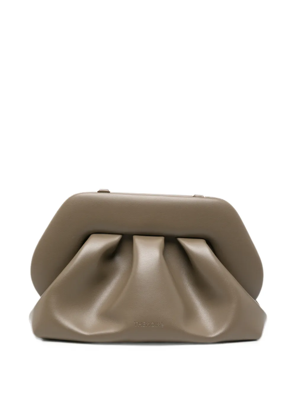 Themoirè Bios ruched clutch bag - Toni neutri