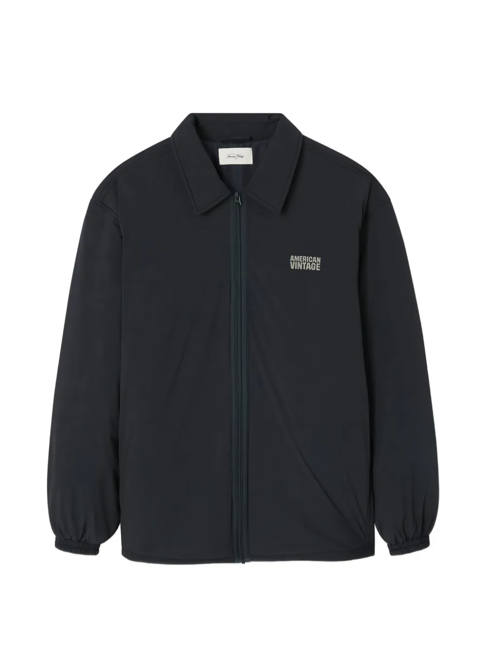 American Vintage Handstreet logo-print zip-up jacket Blauw