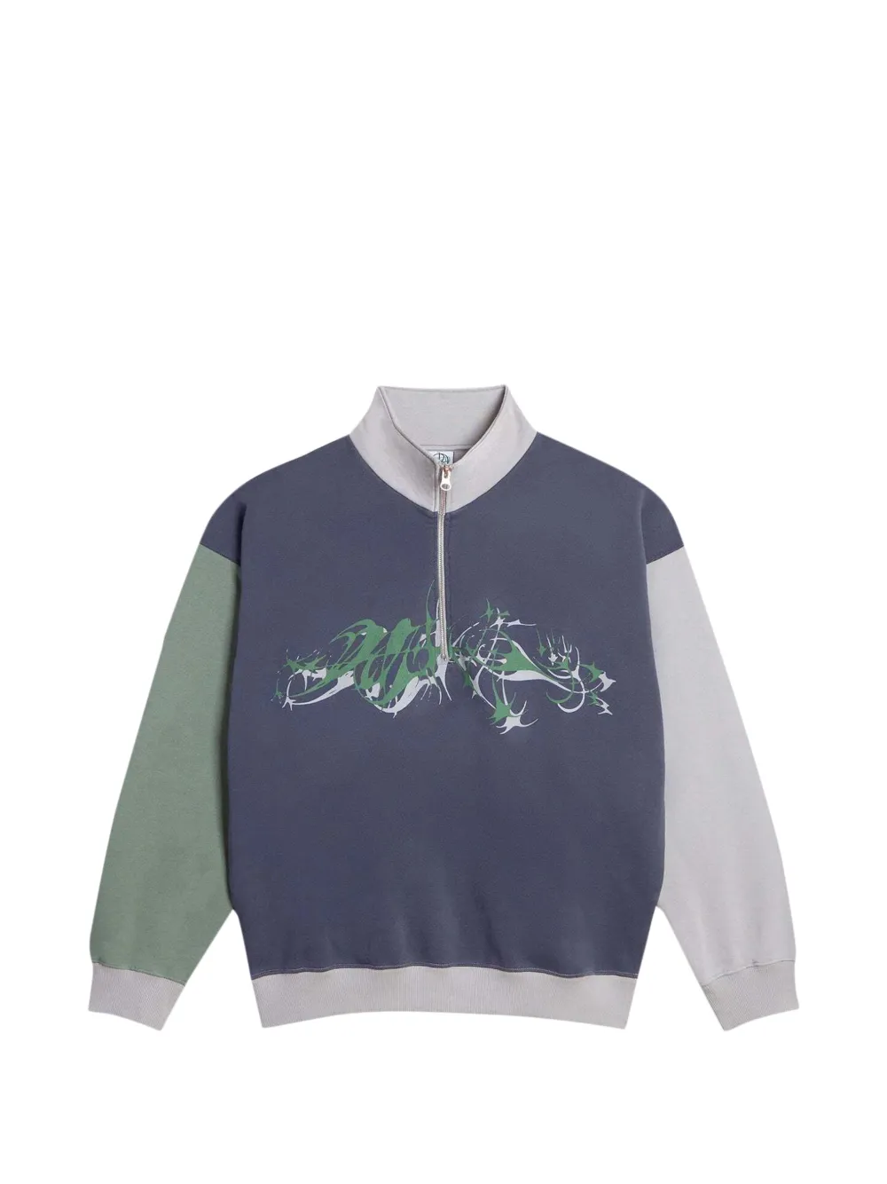 POLAR SKATE CO Frankie graphic-print half-zip sweatshirt - Blau