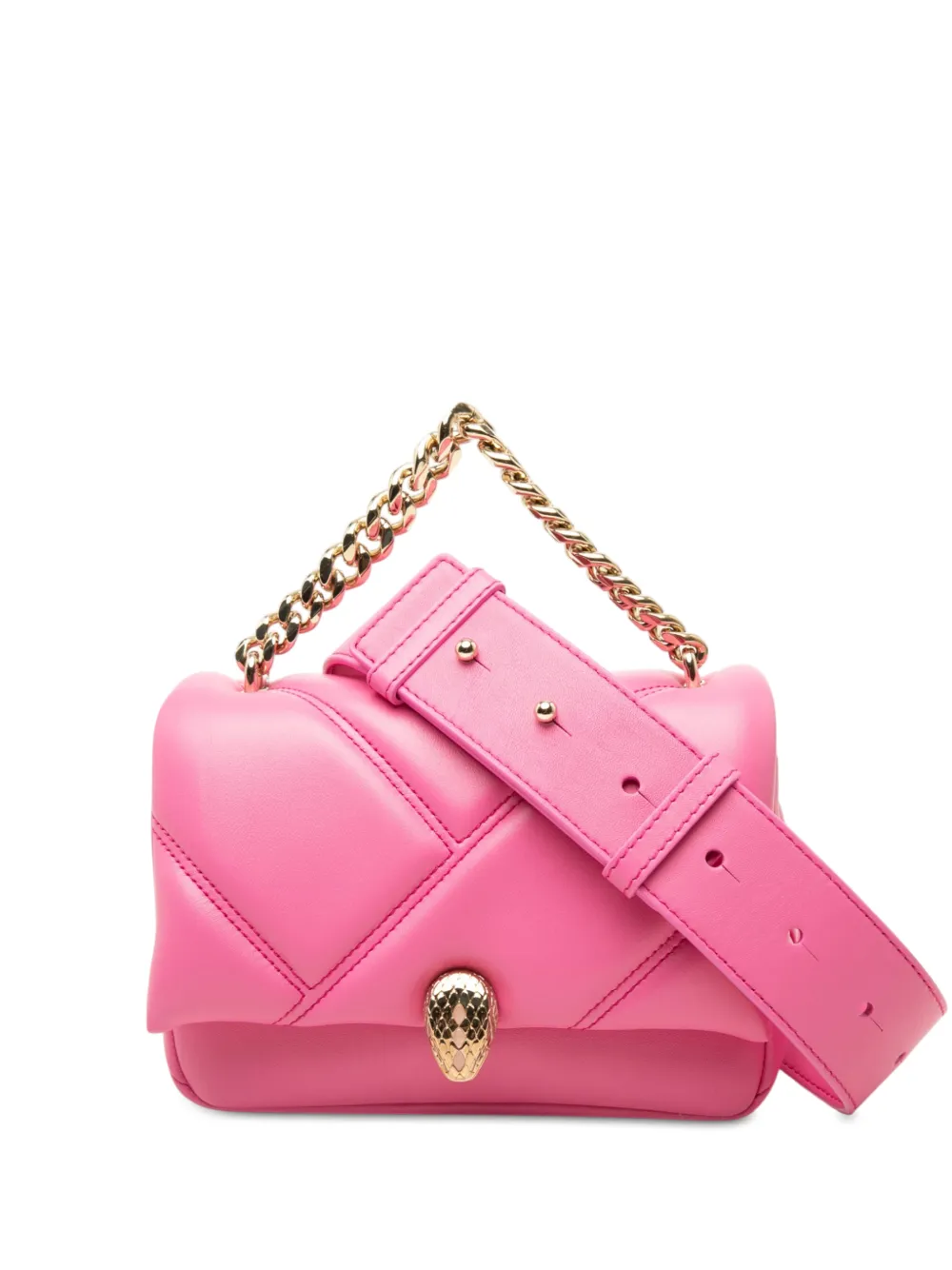 Bvlgari Pre-Owned 2015-2025 Mini Leather Serpenti Cabochon satchel - Rosa