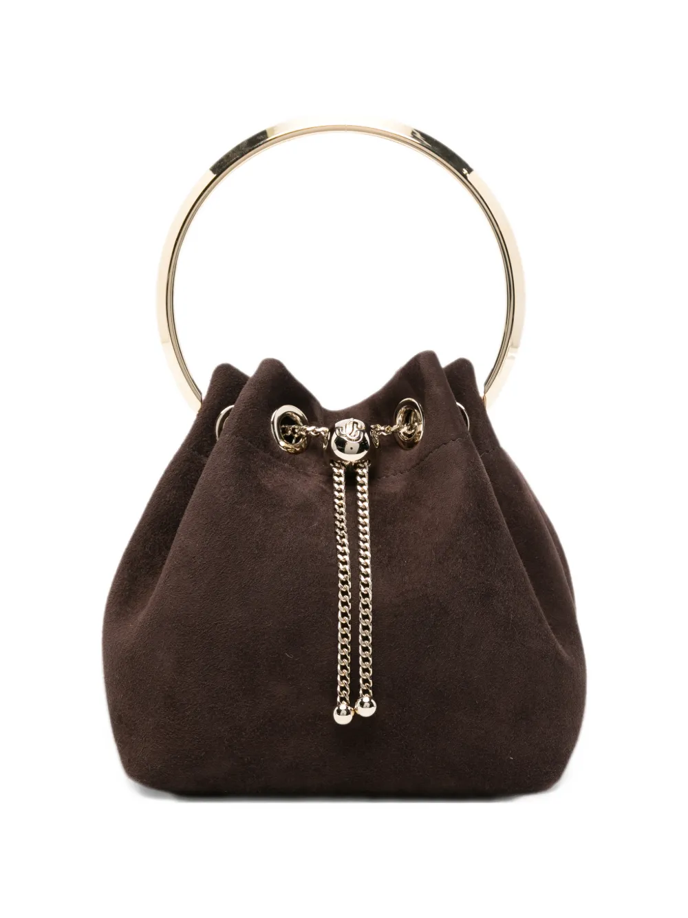 Jimmy Choo Bon Bon suede bucket bag - Marrone