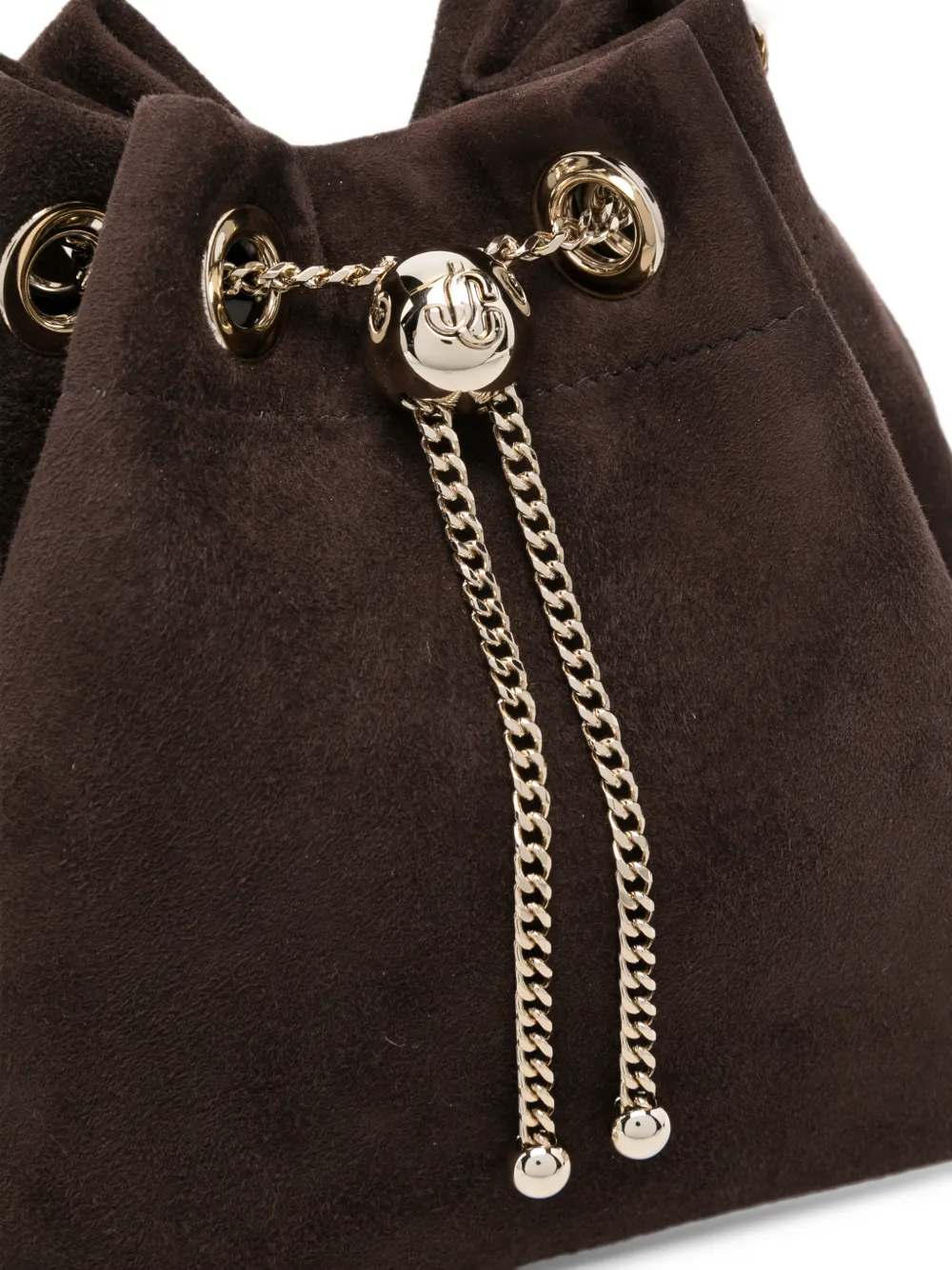 Jimmy Choo Bon suede bucket bag Bruin