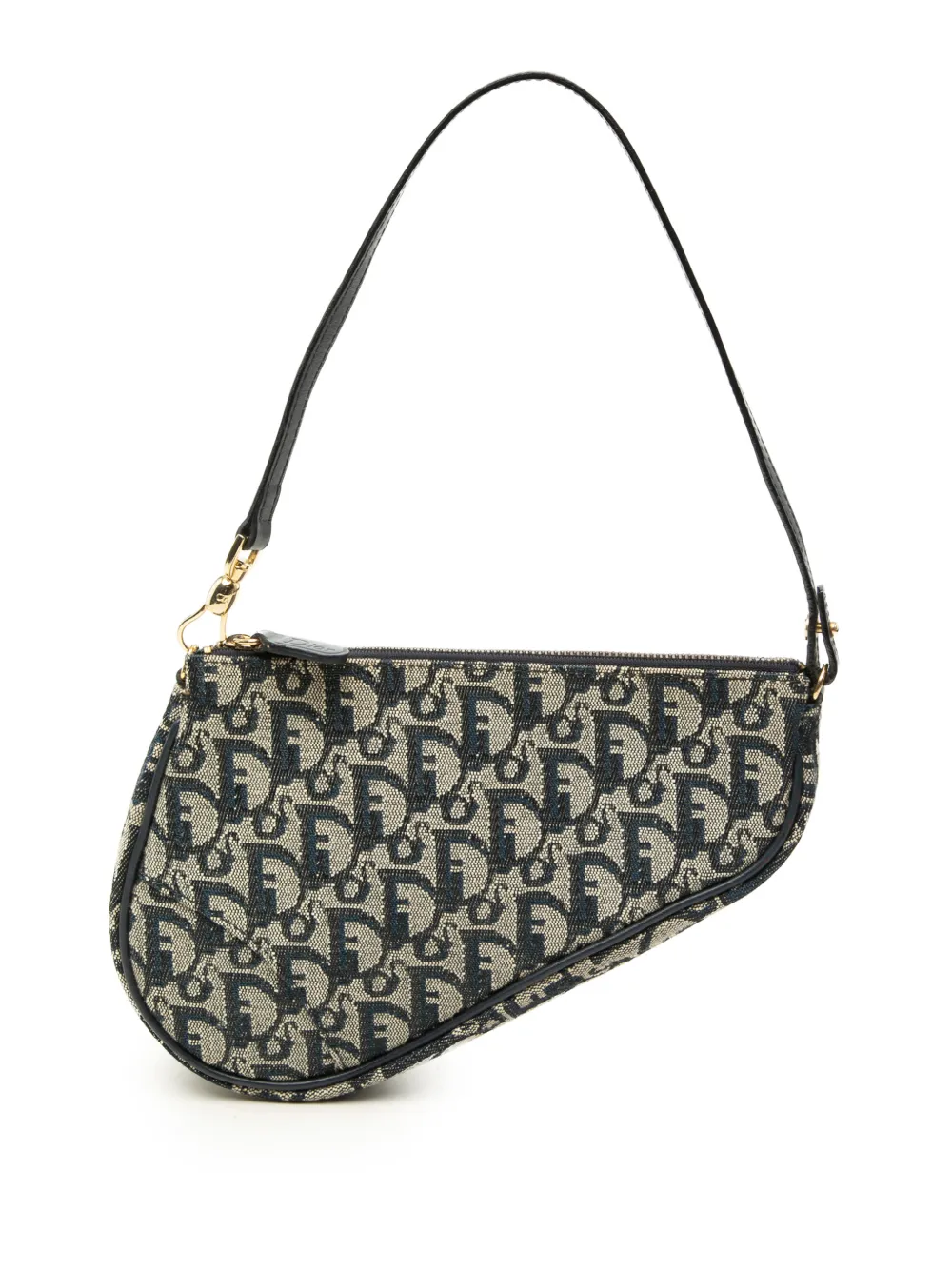 Christian Dior Pre-Owned 2001 Mini Diorissimo Canvas Saddle Pochette shoulder bag - Blau