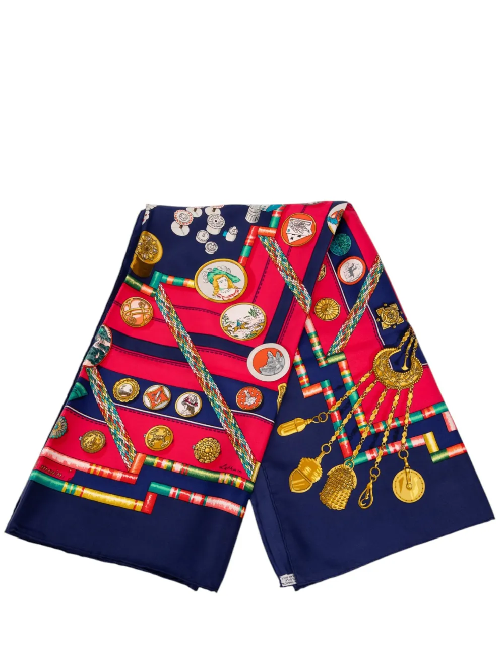 Hermès Pre-Owned 1980-2000 Petite Main Silk Scarf 90 scarves - Blau