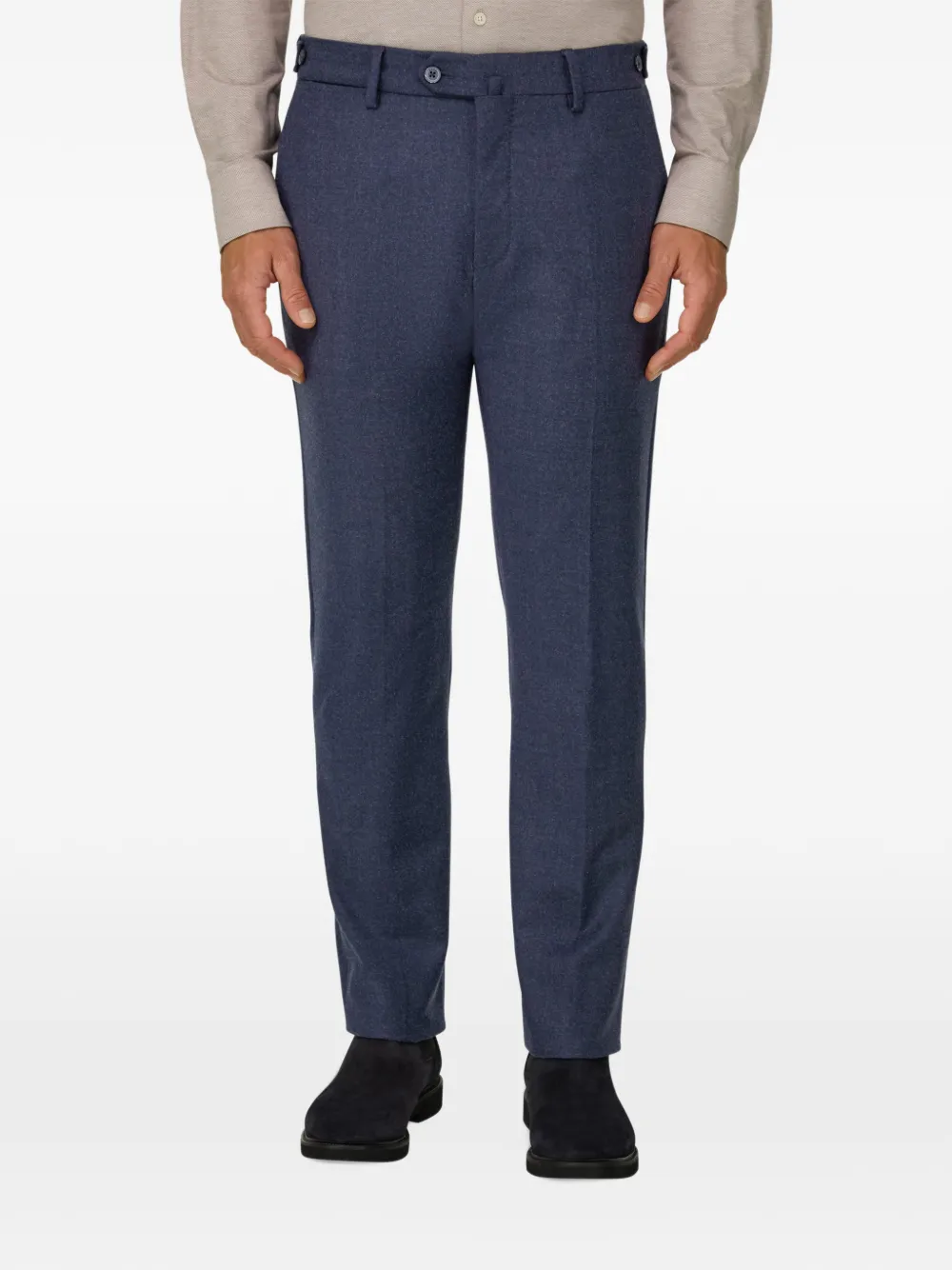 Boggi Milano trousers in stretch flannel Blauw