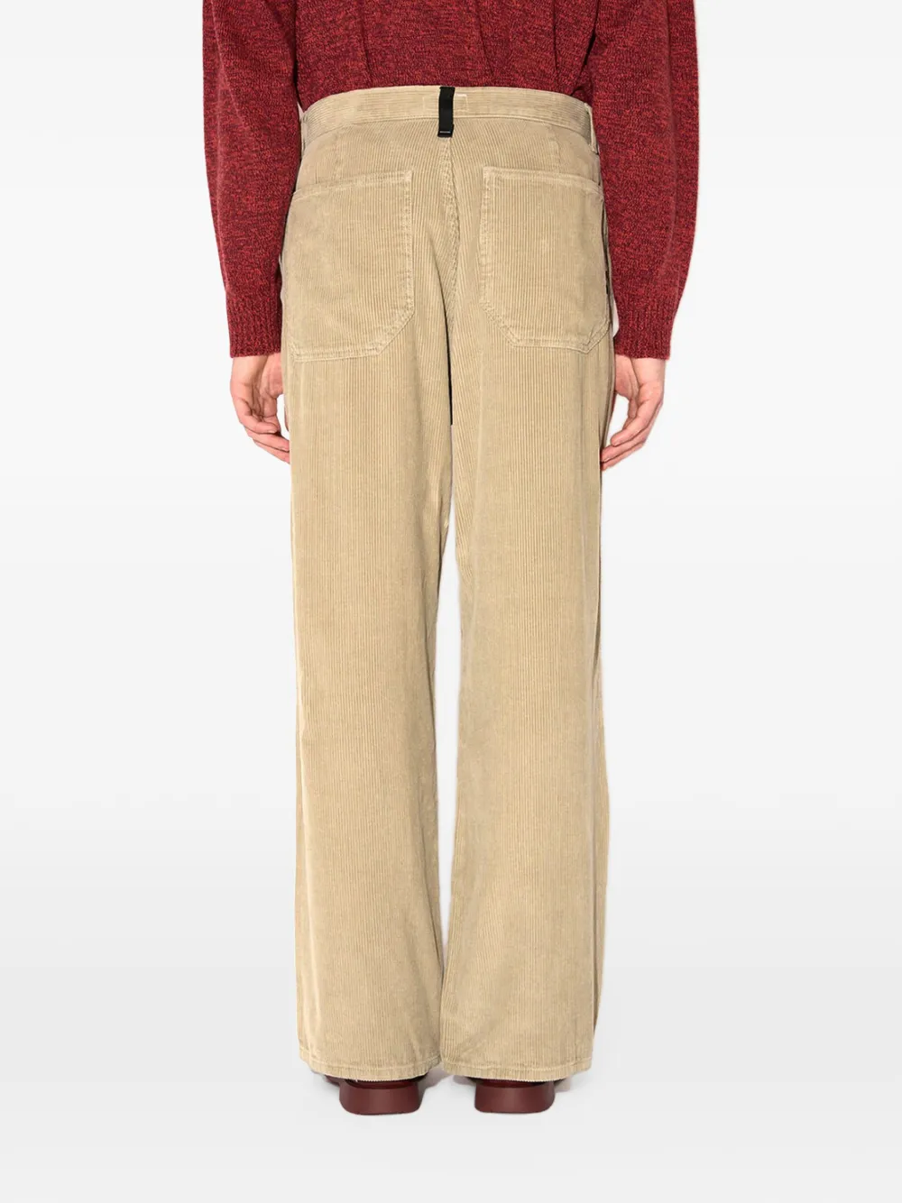 AMISH pleated corduroy trousers Beige
