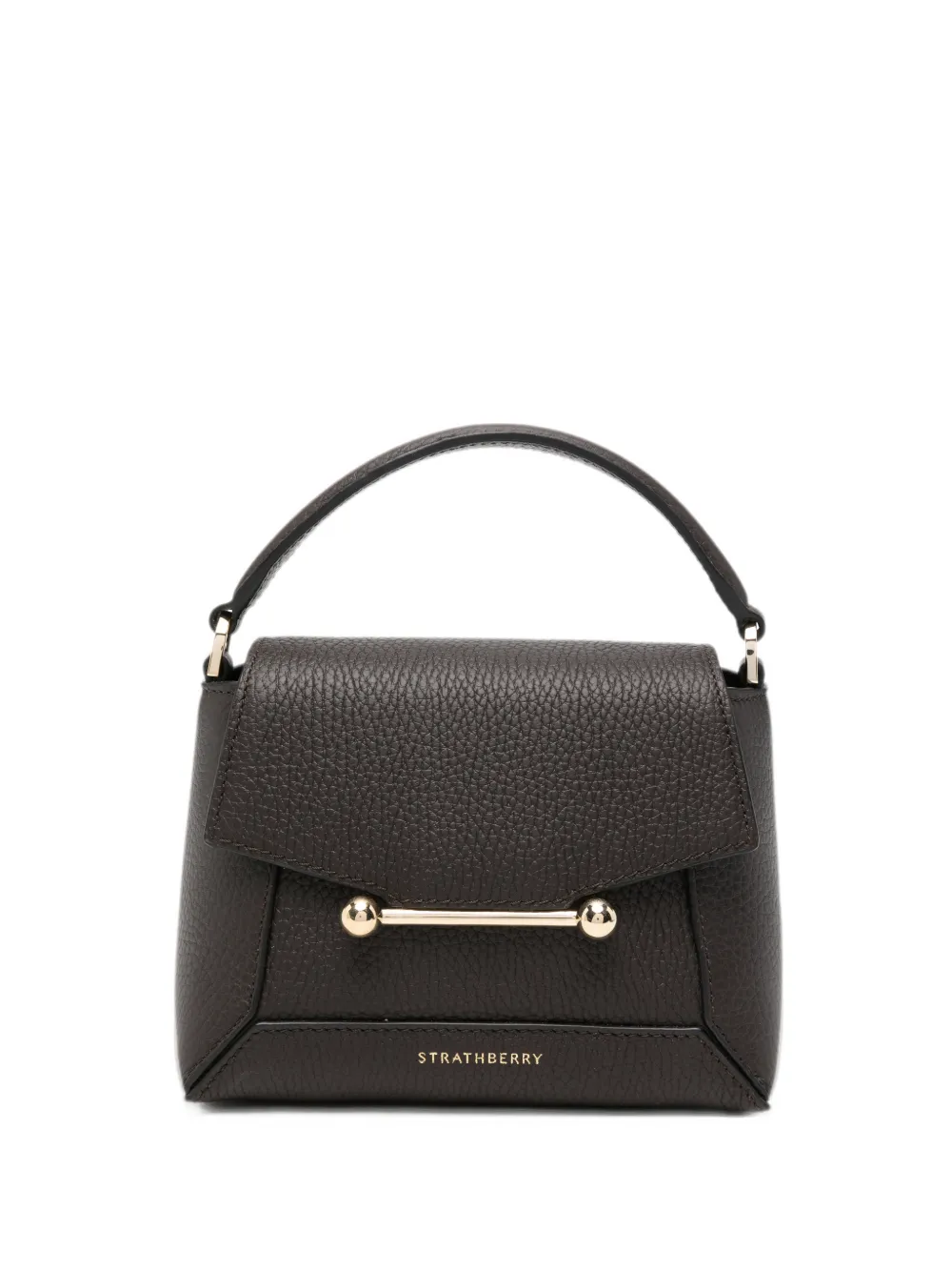 Strathberry nano Mosaic leather tote bag Bruin