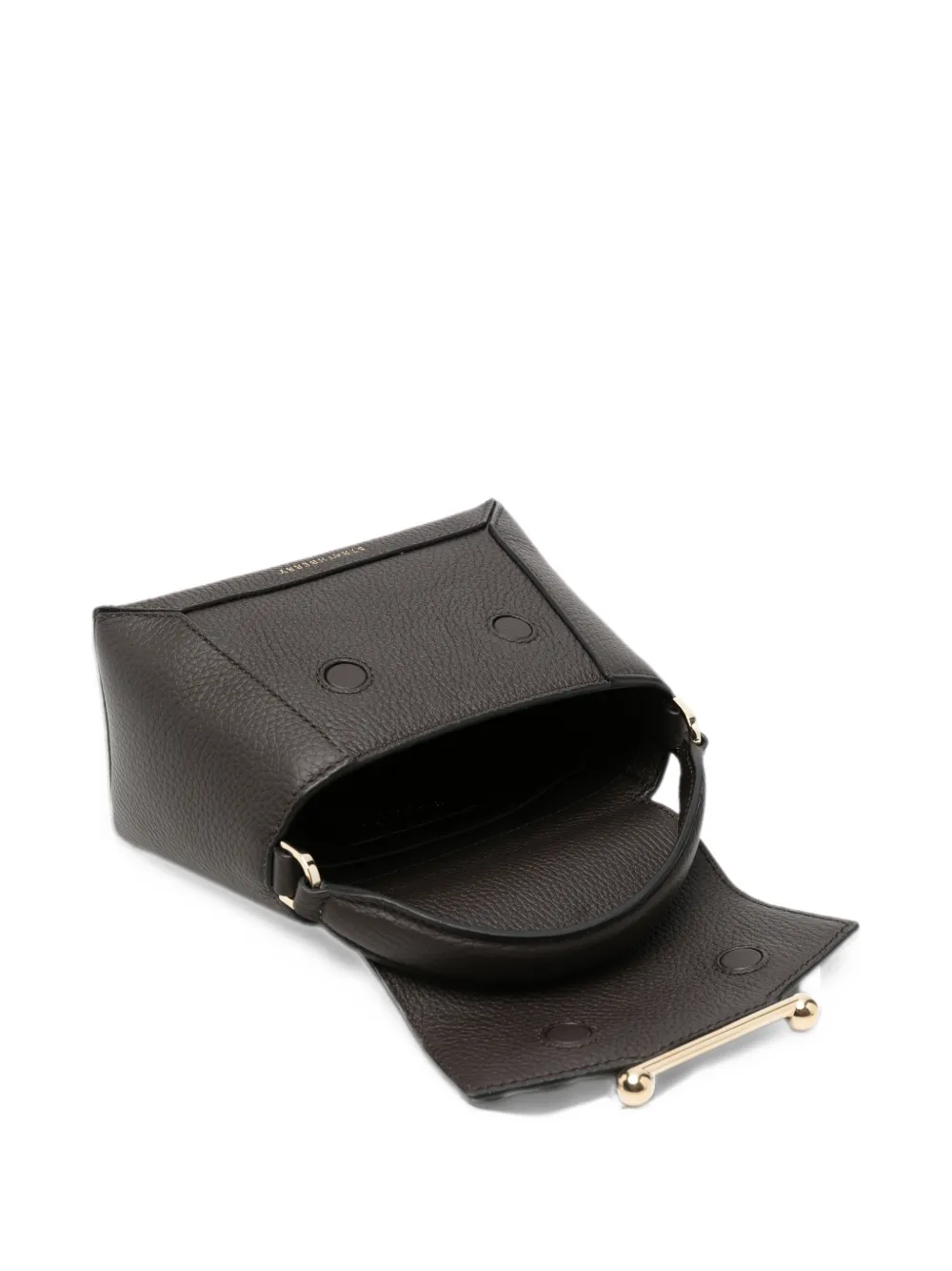 Strathberry nano Mosaic leather tote bag Bruin
