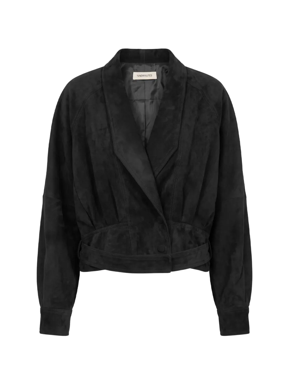 Nineminutes boxy-fit belted jacket - Schwarz