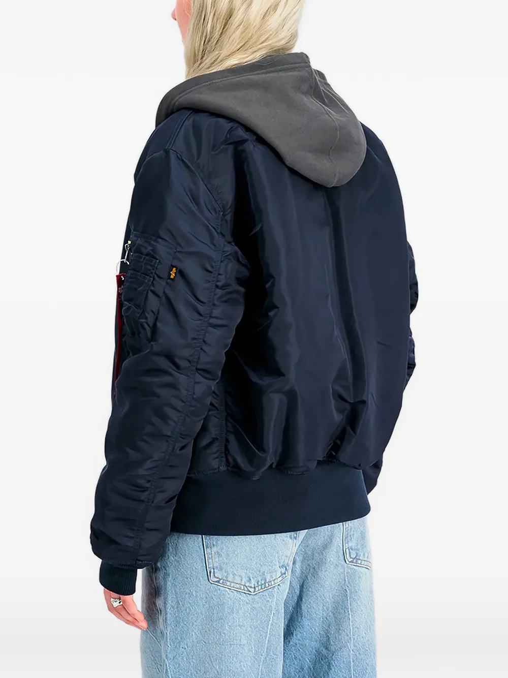 Alpha Industries MA-1 Heritage zip-up bomber jacket Blauw