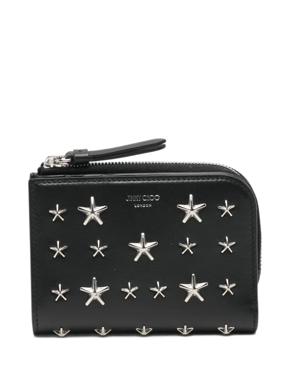 Jimmy Choo star-studded leather wallet - Nero