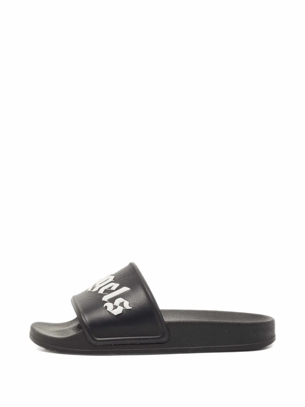 Palm Angels logo-print leather sandals - Black