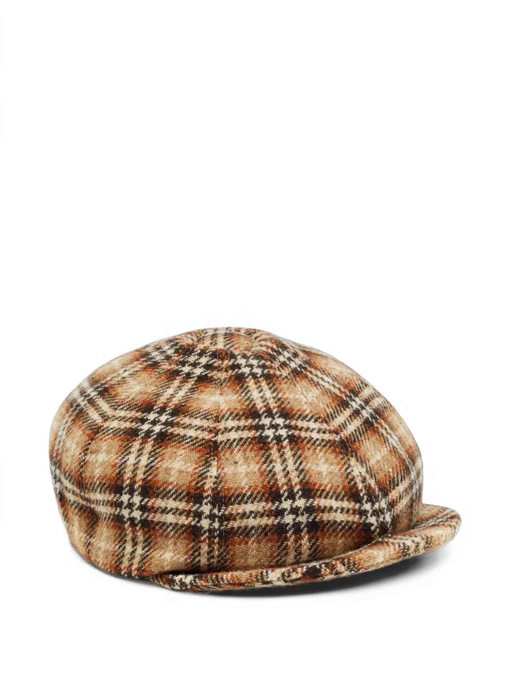 Gucci Pre-Owned HA HA HA check newsboy cap - Marrone