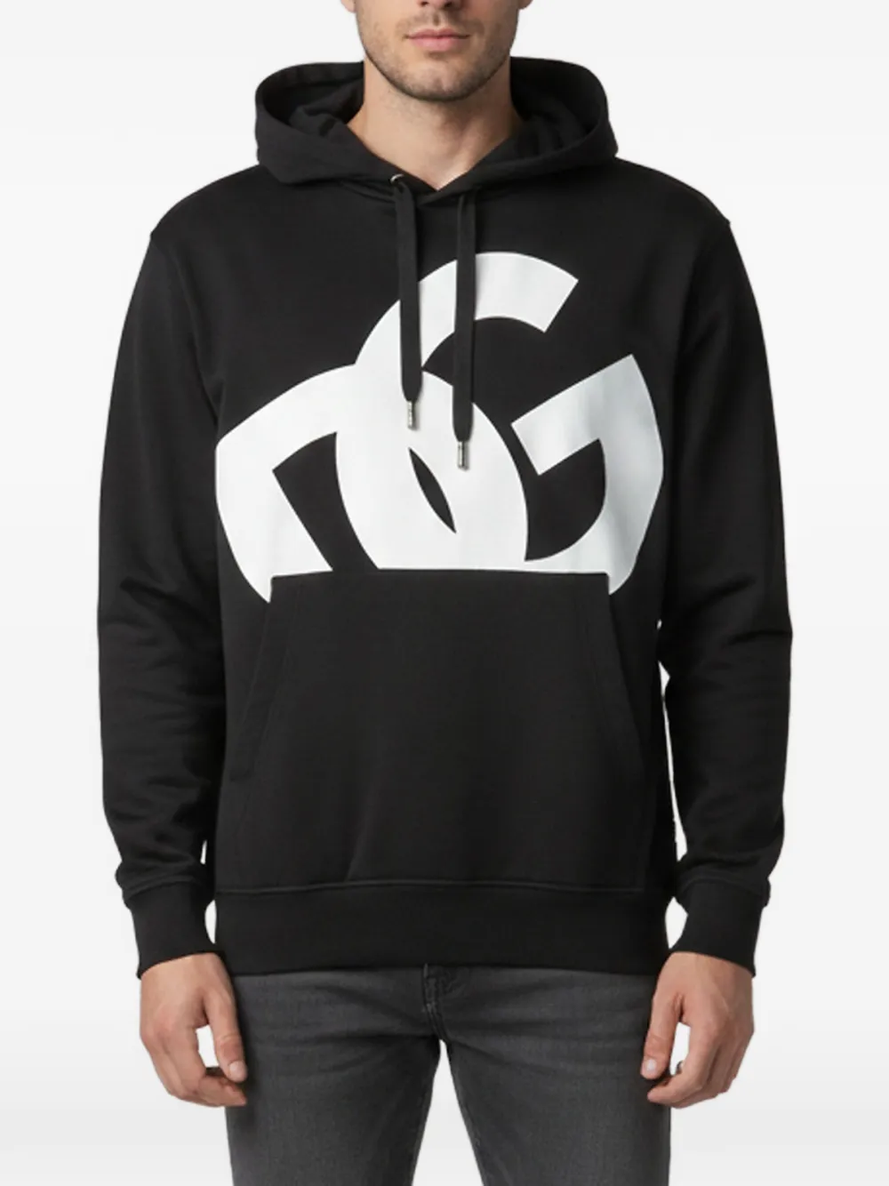 Dolce & Gabbana Pre-Owned DG-logo hoodie - Black