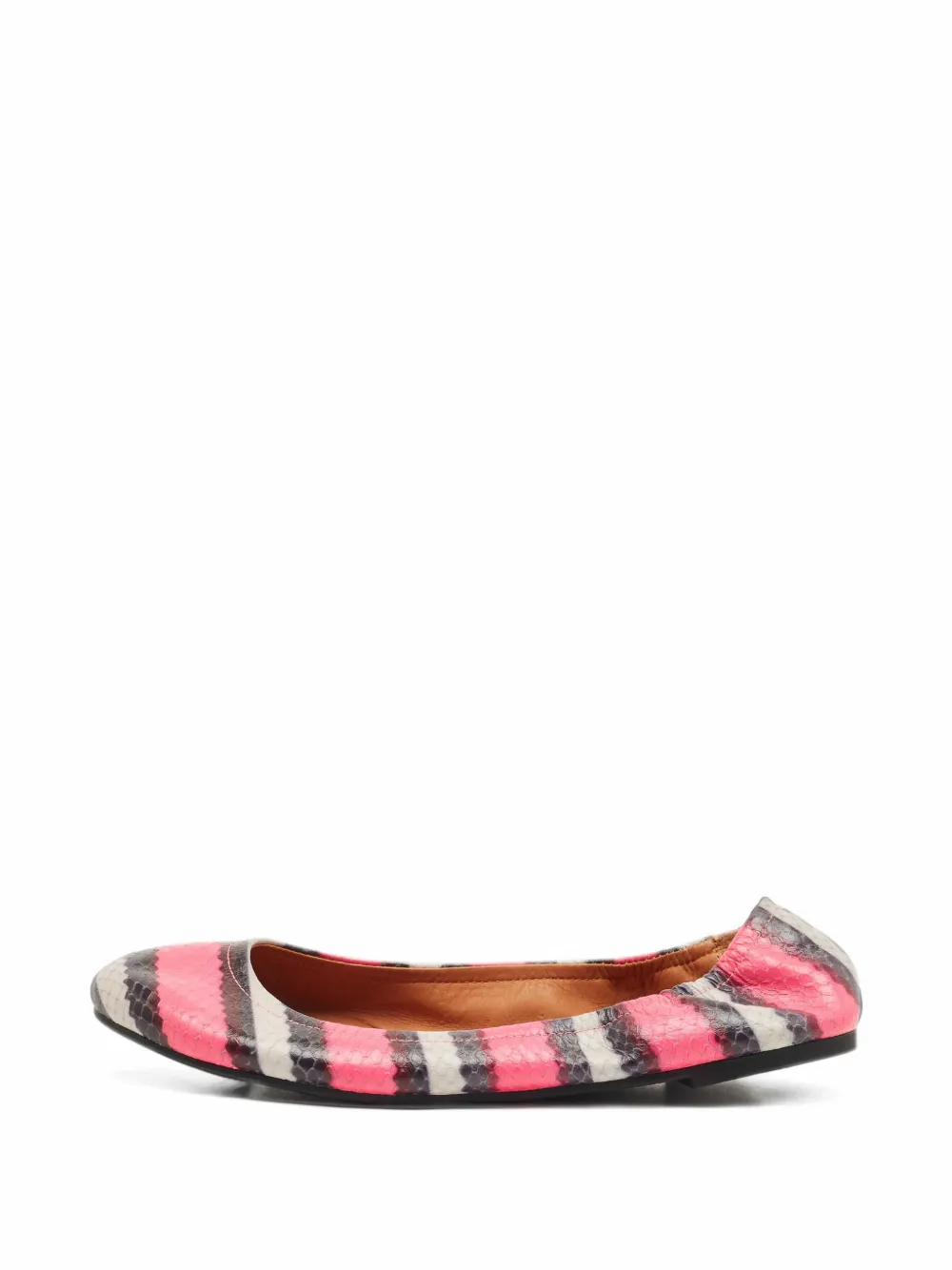 Marc By Marc Jacobs snakeskin-embossed ballet flats - Rosa