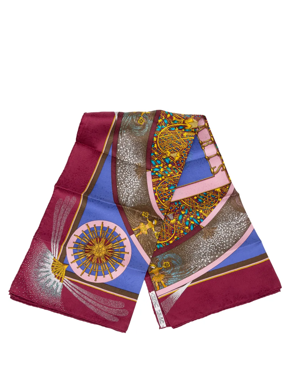 Hermès Pre-Owned 2000-2026 Feus d Artifice Silk Scarf 90 scarves - Blau