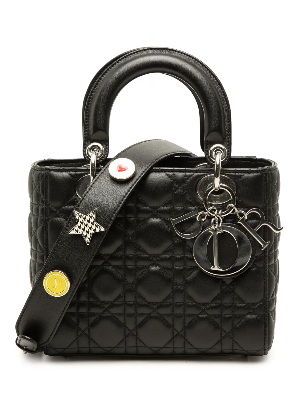 Christian Dior Pre-Owned 2016 Small Lambskin Cannage My ABCDior Lady Dior satchel - Schwarz