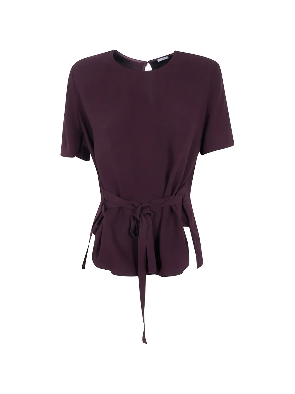JOSEPH Atheris belted short-sleeve blouse - Violett