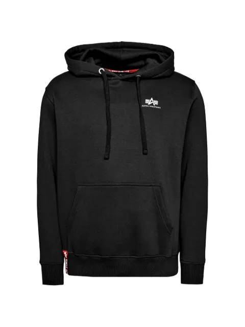 Alpha Industries logo-print drawstring hoodie