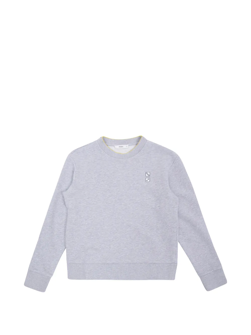 Fendi Kids embroidered-logo sweatshirt Grijs