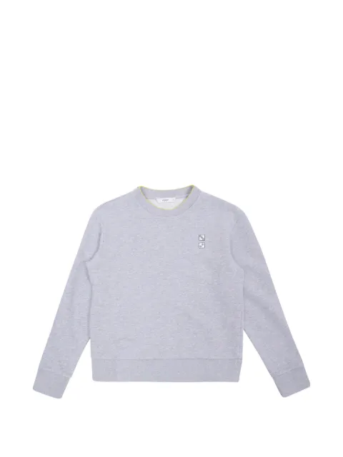 Fendi Kids sudadera con logo bordado