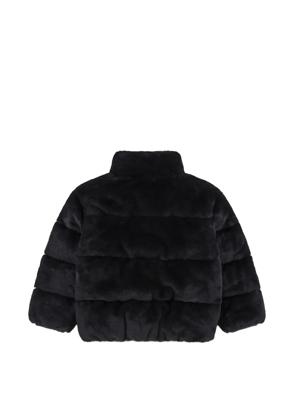 Nike Kids faux-fur padded jacket Zwart