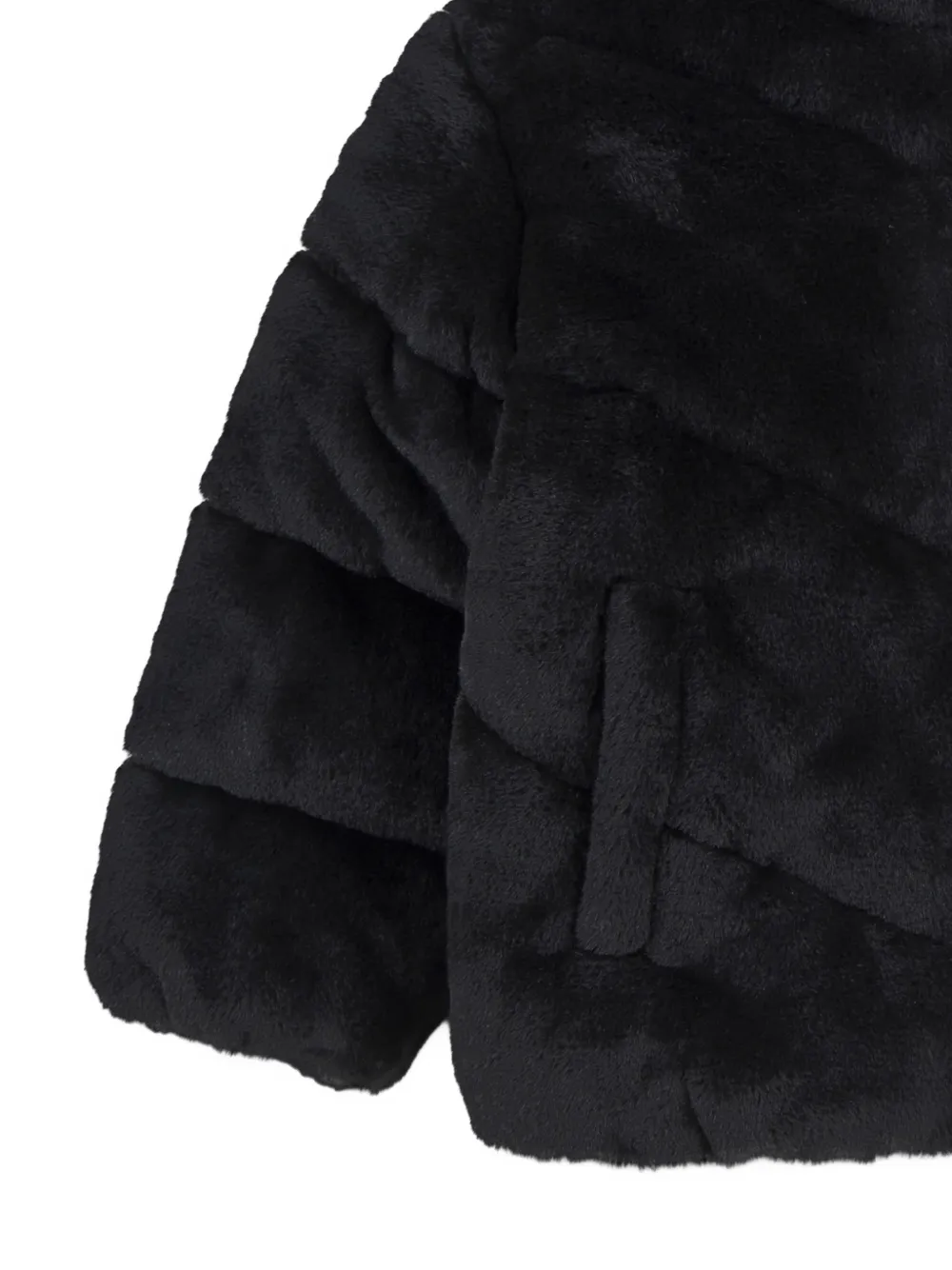 Nike Kids faux-fur padded jacket Zwart