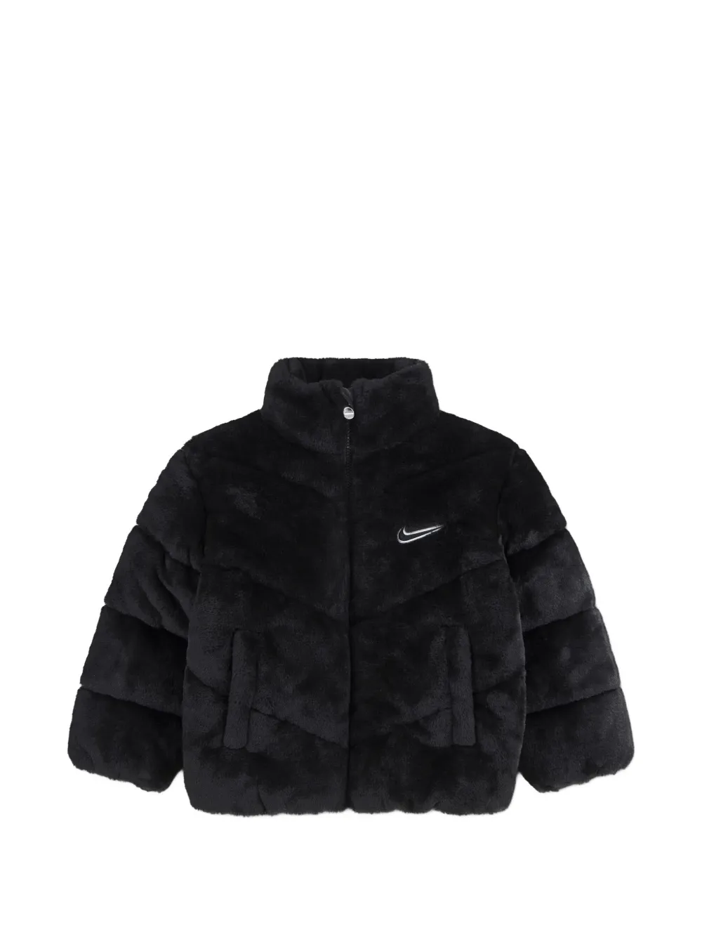 Nike Kids faux-fur padded jacket - Schwarz