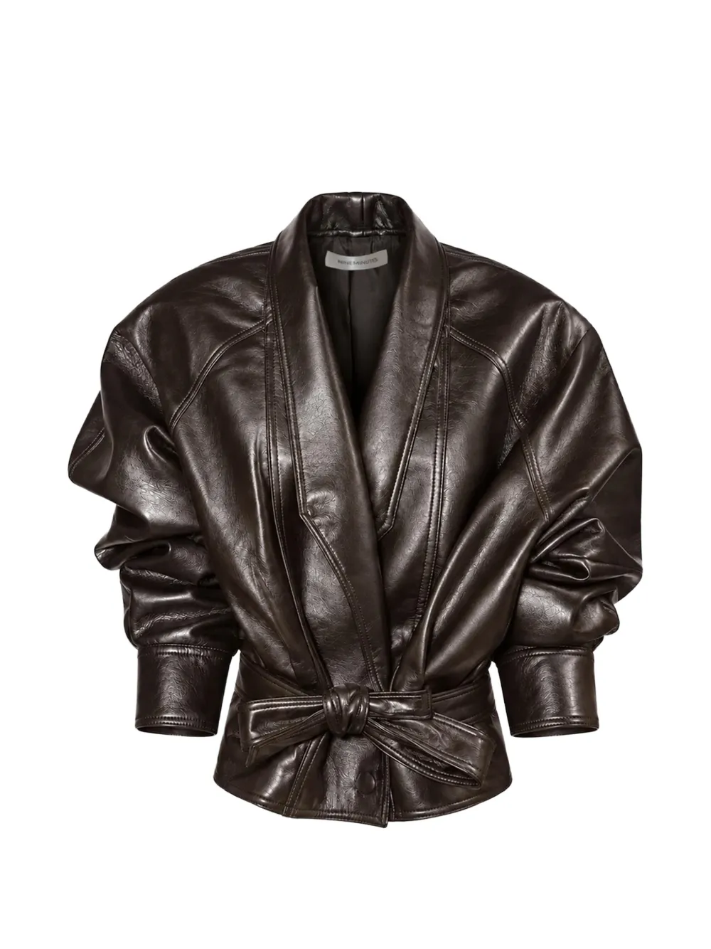 Nineminutes The Box Sports 80's belted boxy jacket - Braun