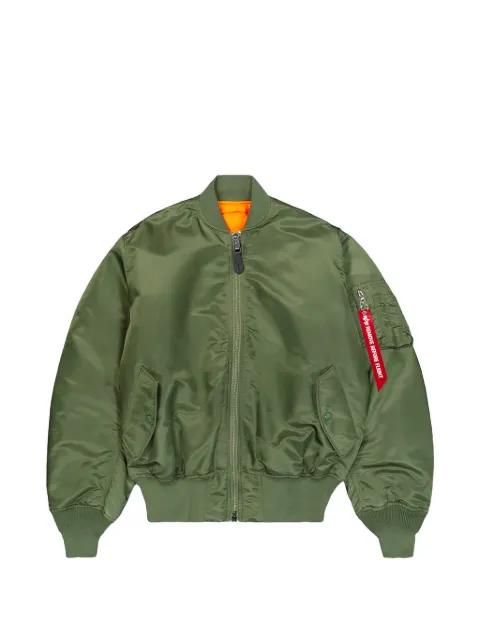 Alpha Industries MA-1 Heritage logo-tag bomber jacket